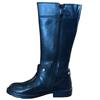 GEOX STUD STRAP HI LEG BOOT - BLACK